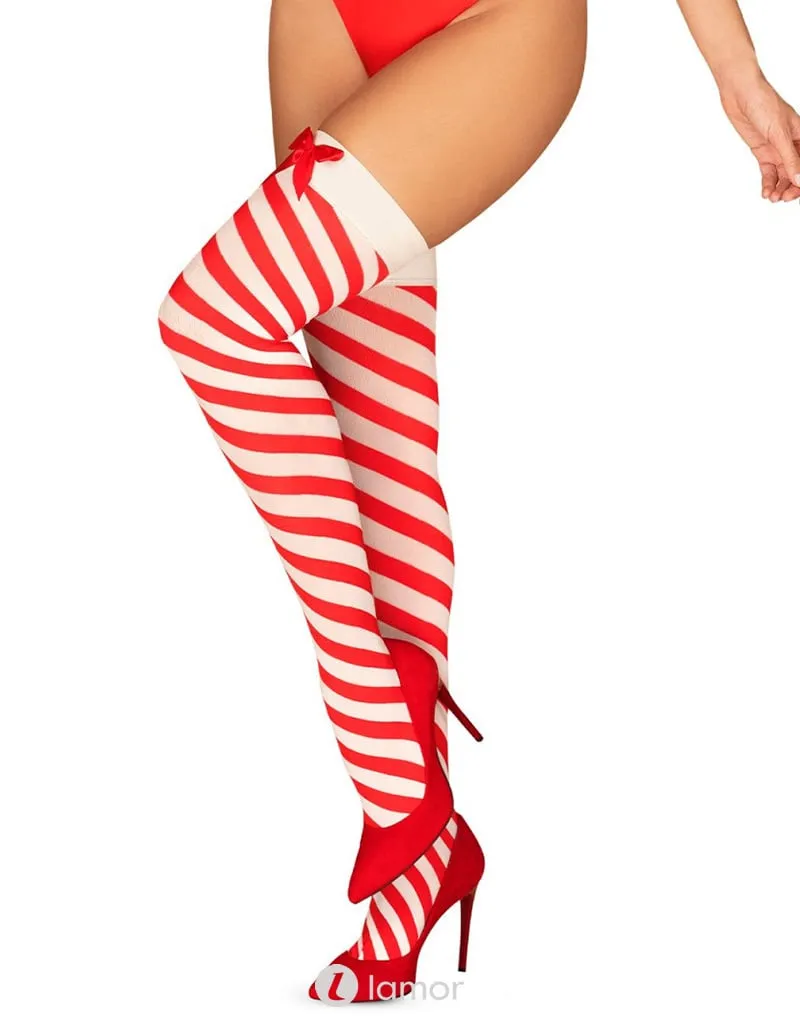 Wit Rood gestreepte Kissmas stockings