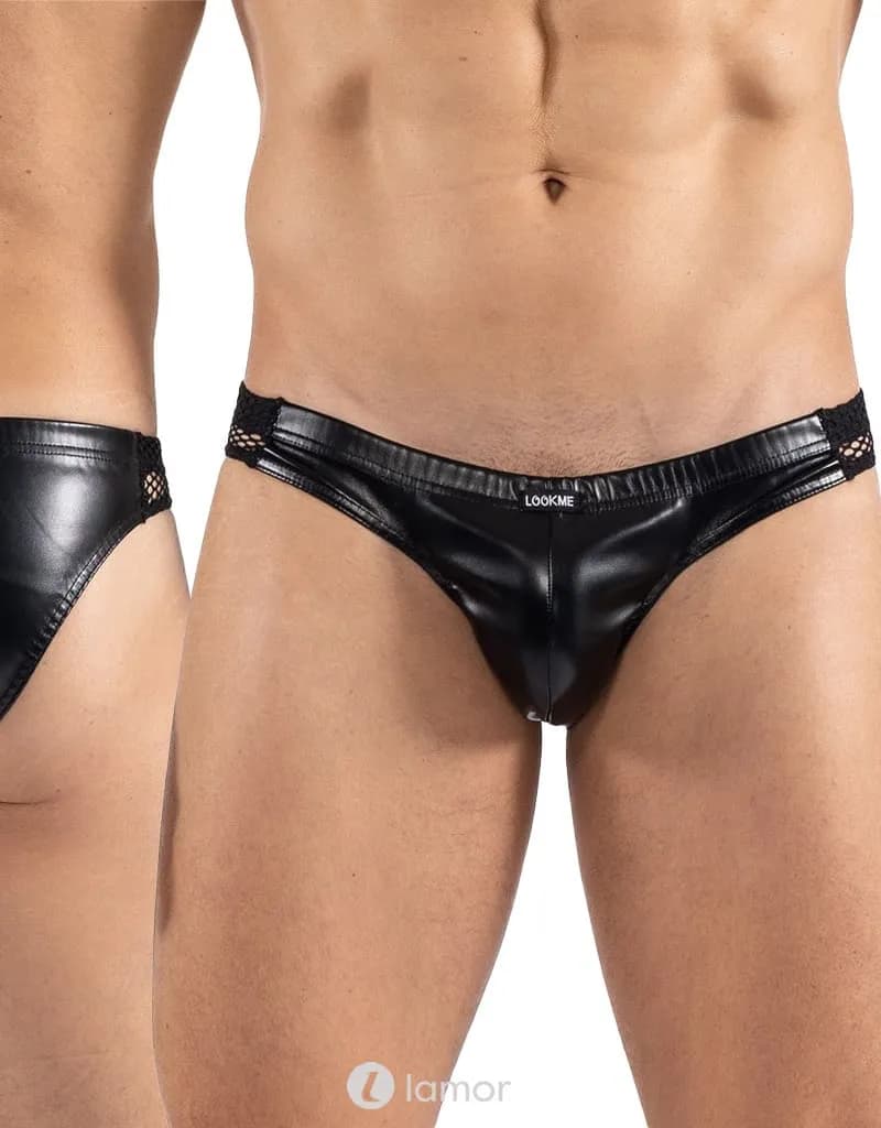Lederlook heren slip, LM2401-61