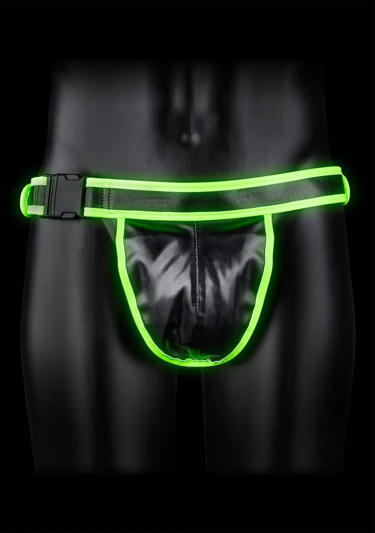Ouch! by Shots Jockstrap met Buckle - Glow in the Dark - S/M