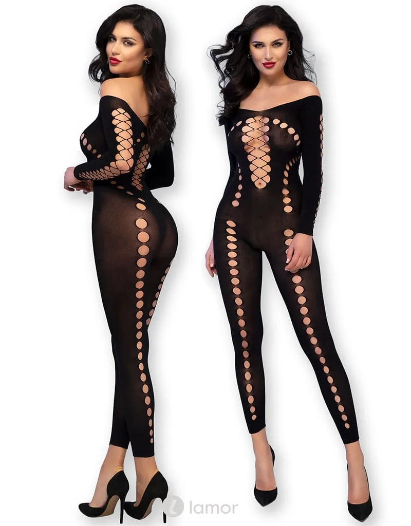 Zwarte Bodystocking