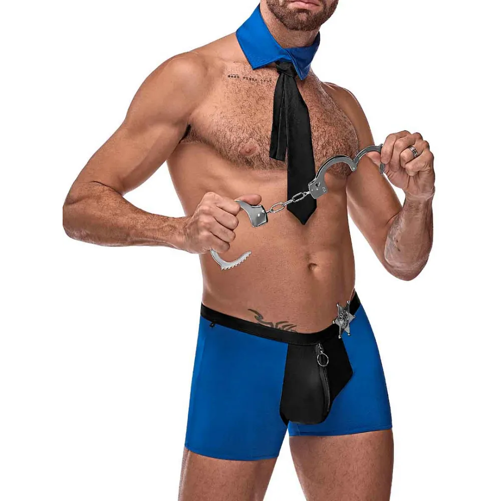 Male Power Officer Frisk-Em Kostuum - S/M