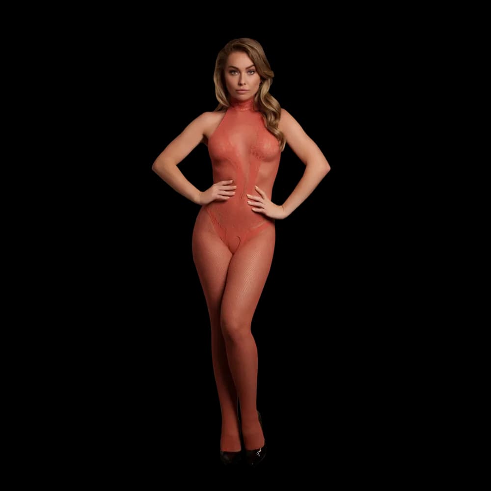 Le Désir by Shots Visnet en kant bodystocking - Eén maat