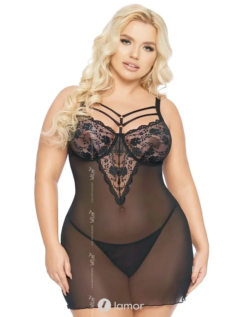 Zwarte babydoll Aldona