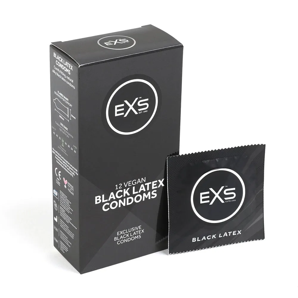 EXS Black Latex Condooms 12 Stuks