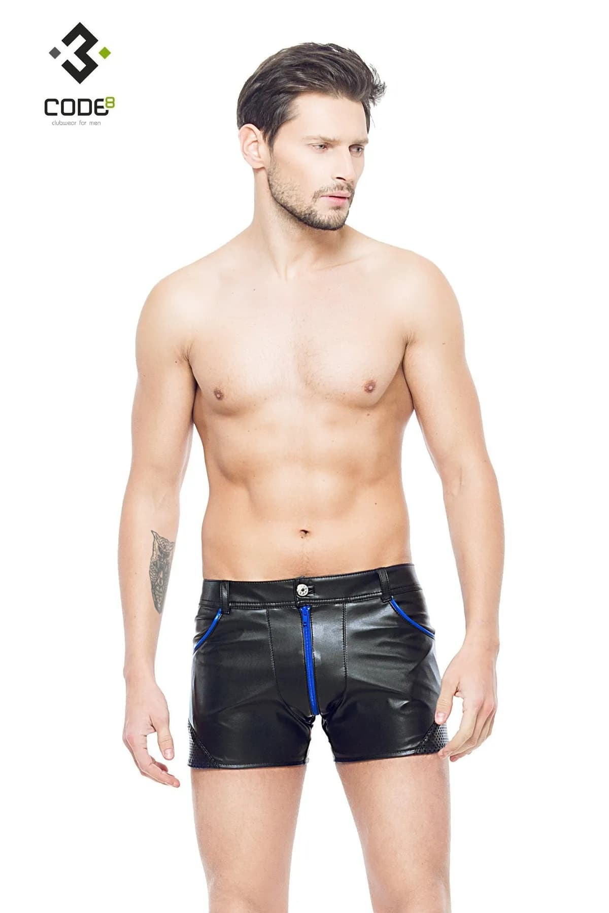 Heren short met mesh - Blauw (S-2XL-3XL)