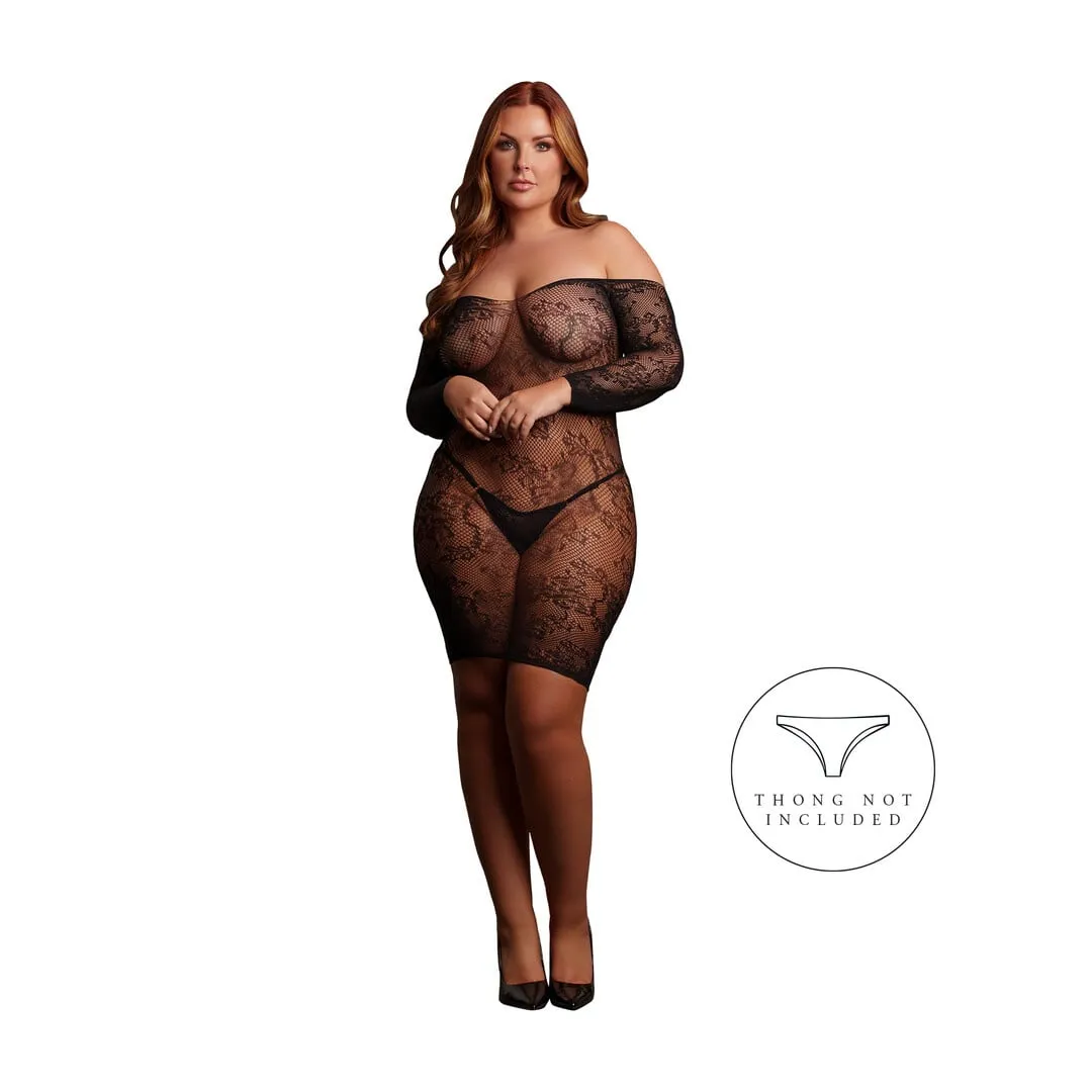 Le Désir by Shots Matilda - Lace Mini Dress - Queen Size - Black