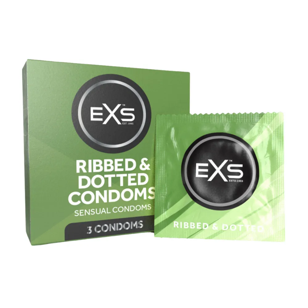 EXS EXS Ribbed Dotted en Flared - Condoms - 3 Stuks