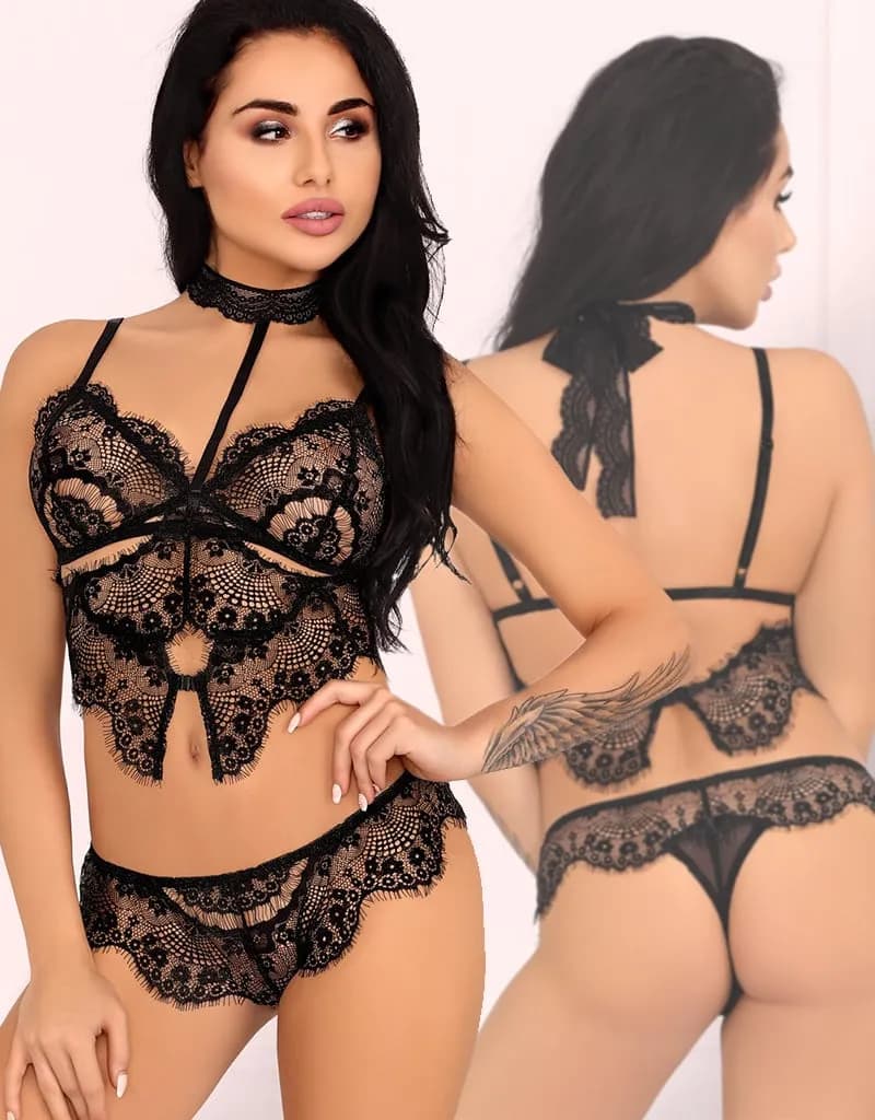 Zwarte lingerie set, Mayenan (L/XL)