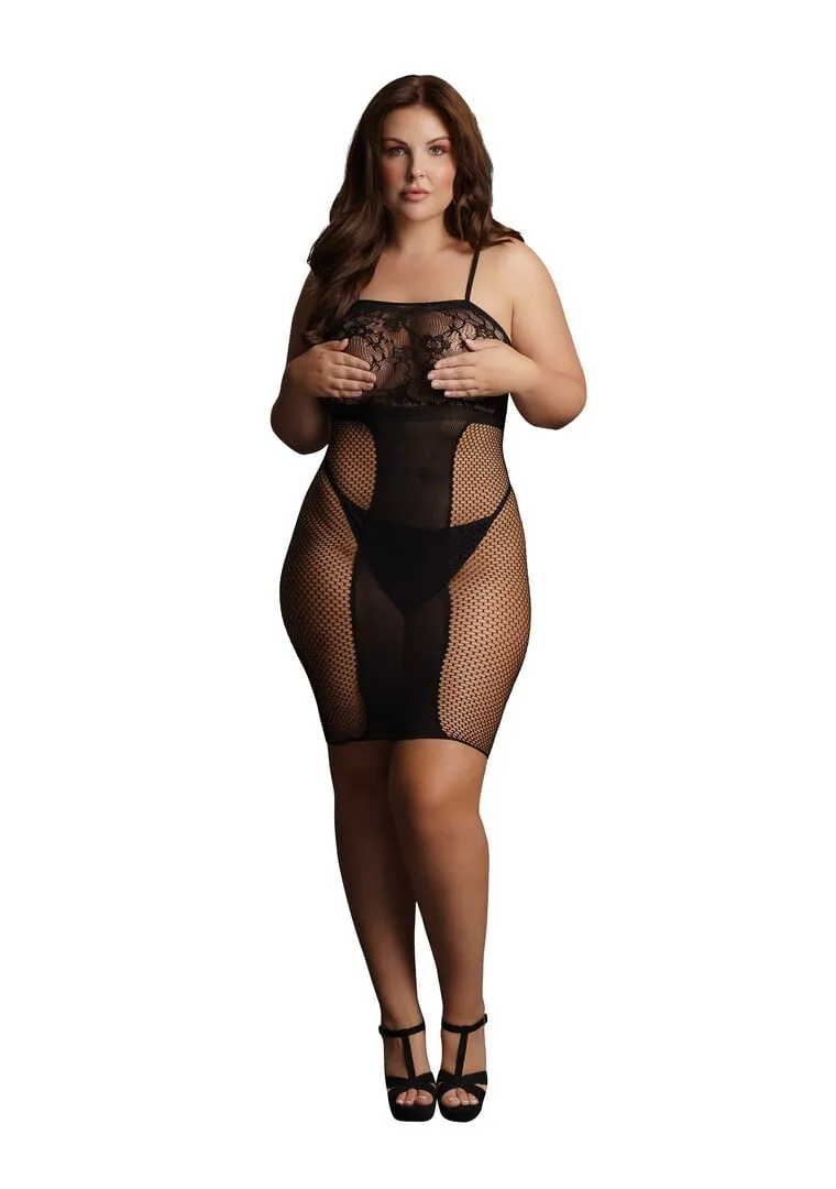 Le Désir by Shots Knie-lange Kant- en Visnetjurk - Plus Size