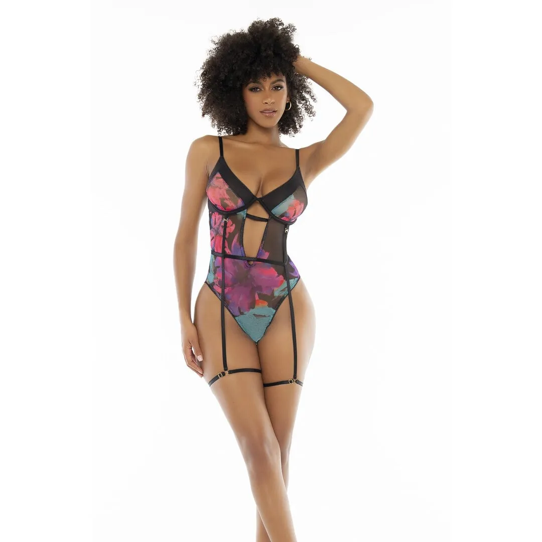 Mapalé Teddy - S/M - Zwart Dream Flower Print