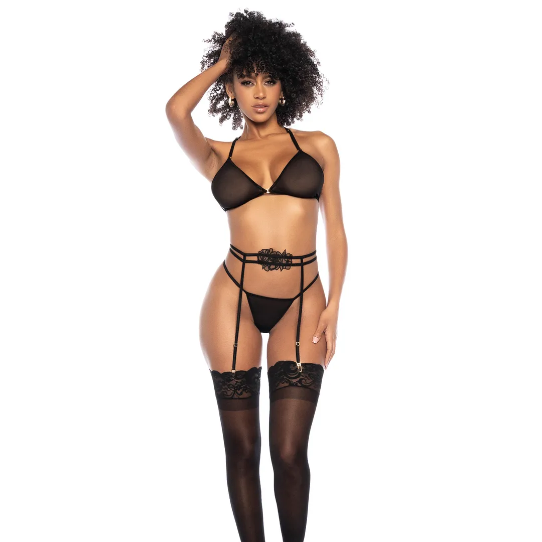 Mapalé Kinky 3-delig Lingerie Zwart