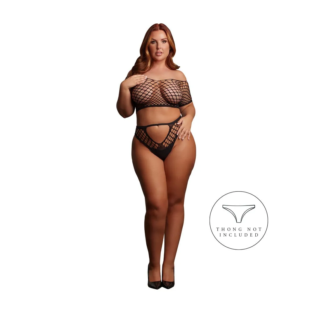 Le Désir by Shots Melia - Open Work Set - Queen Size - Black