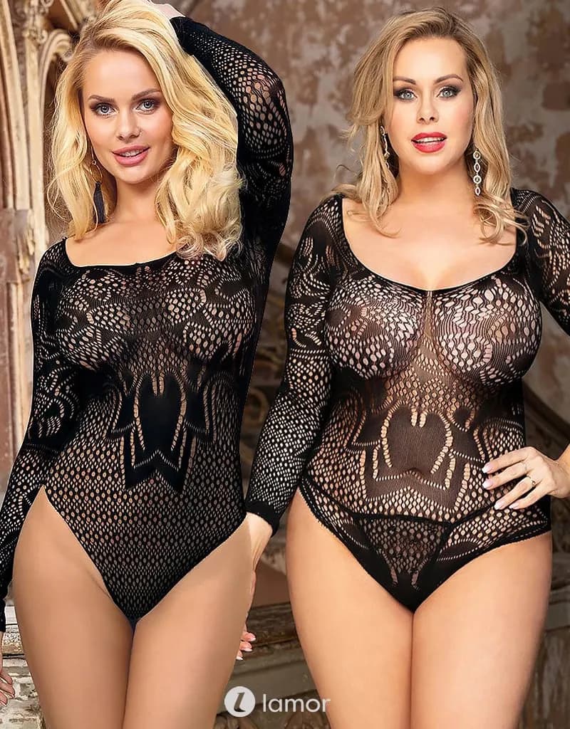 LAMOR Zwarte Fishnet body