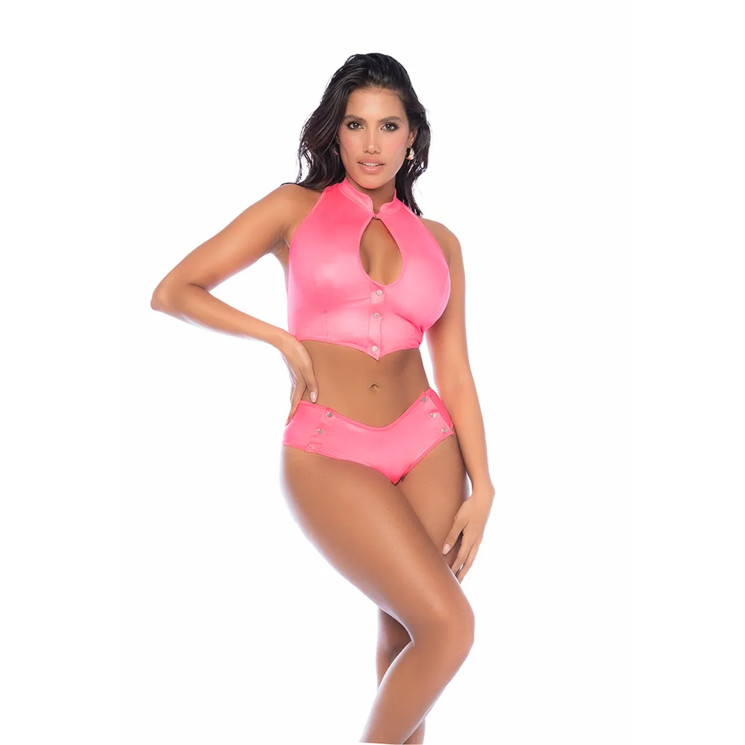 Mapalé Lingerie Setje Glanzend Roos