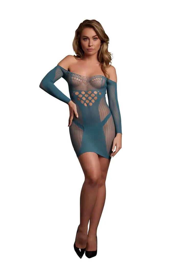 Le Désir by Shots Langsleeve Net Mini Dress - One Size