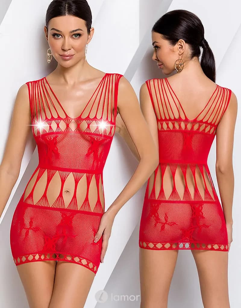 Rood mesh jurkje Nova