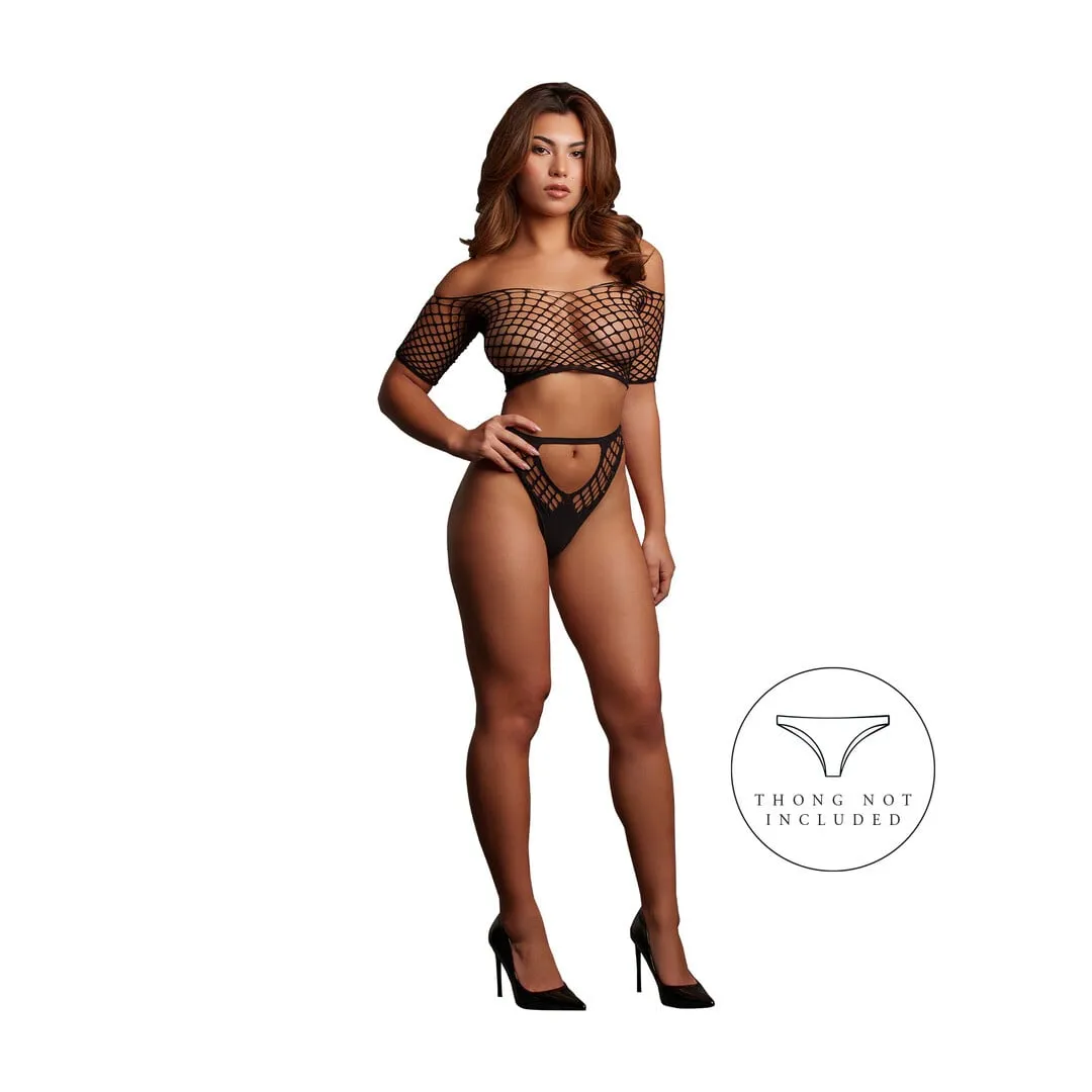 Le Désir by Shots Melia - Open Work Set - One Size - Black
