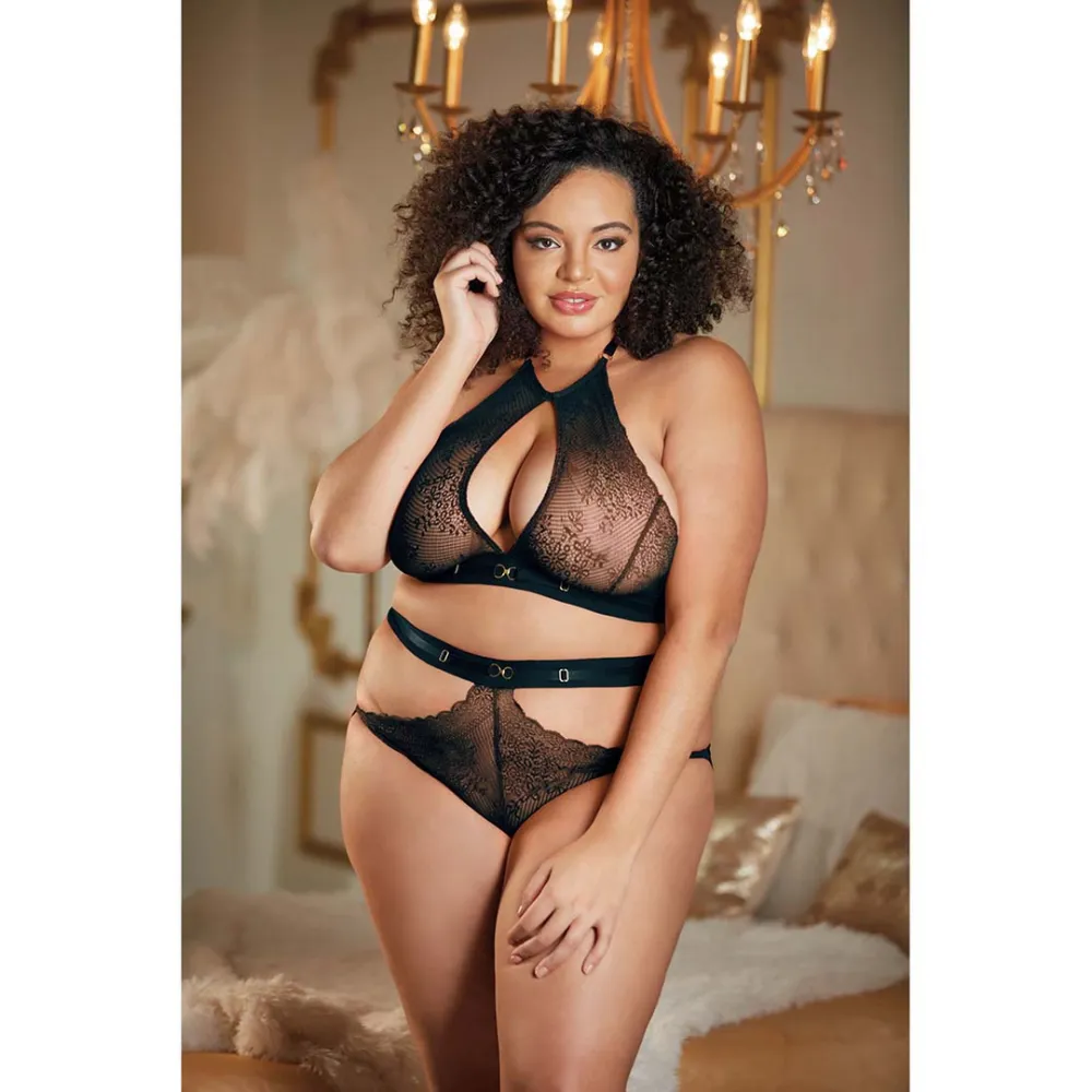 Allure Kant Halter Top Backless Panty Set