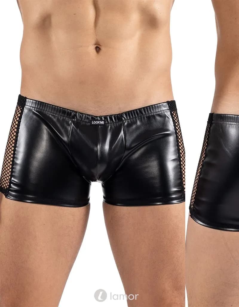 Lederlook heren short, LM2401-67