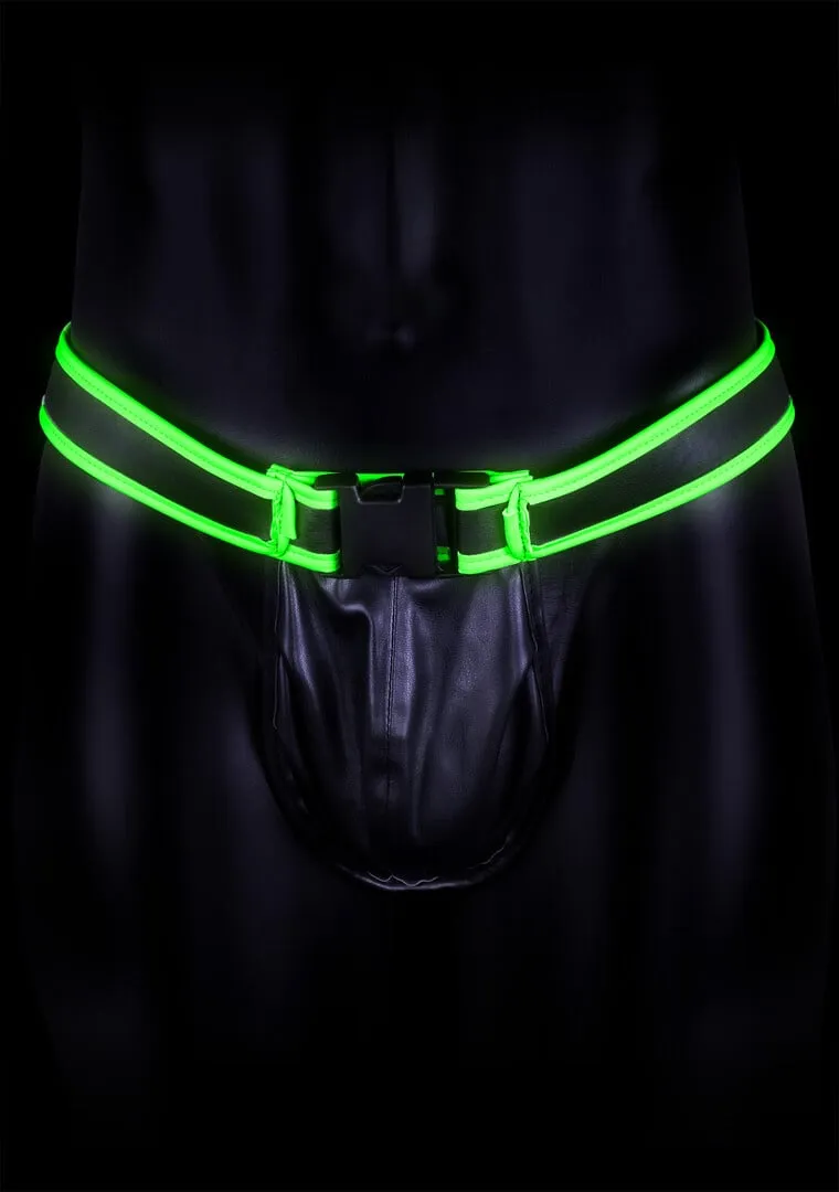 Ouch! by Shots Jockstrap met Gesp - Glow in the Dark - S/M