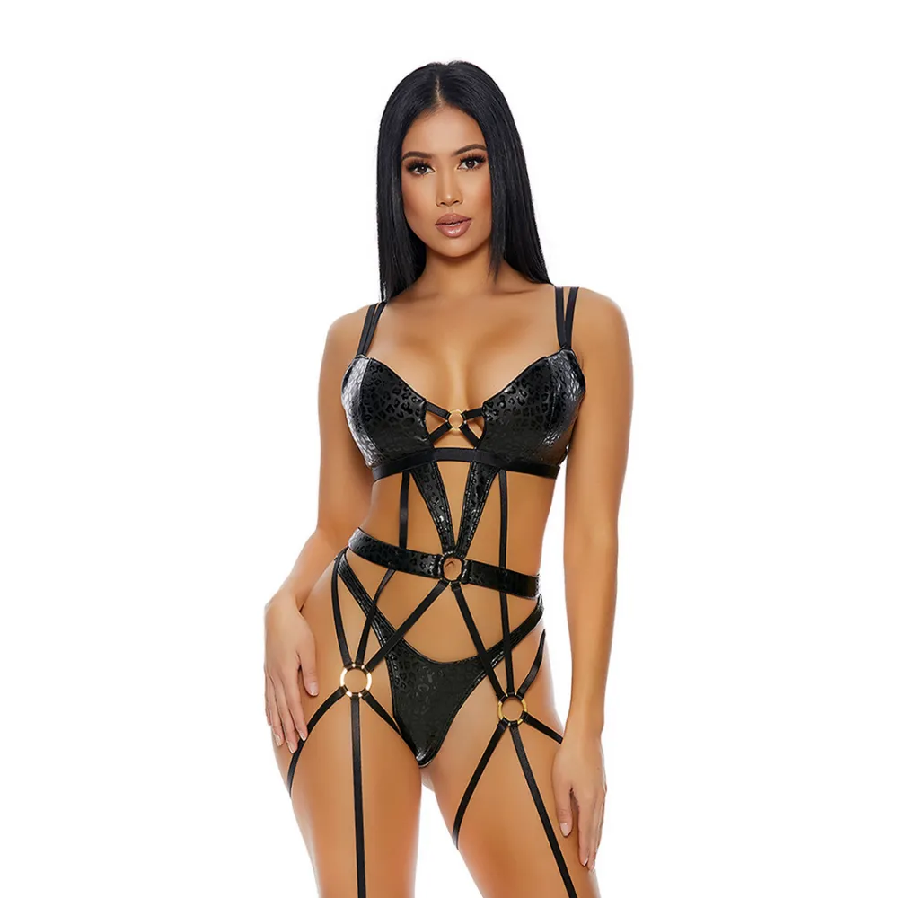 Forplay Sweet Spot - Cheetah Bustier Set - XL